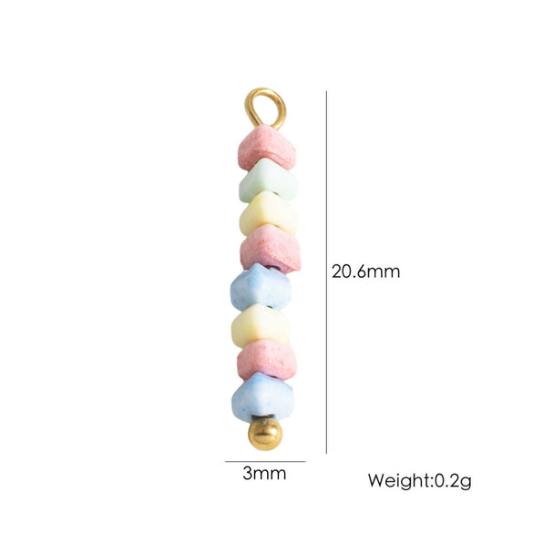 Shell Stainless Steel Accessories Handmade Geometric Fivepointed Star Flower Pendant