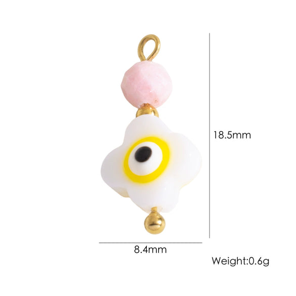 Shell Stainless Steel Accessories Handmade Geometric Fivepointed Star Flower Pendant