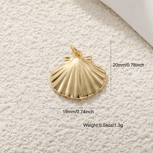 Shell Starfish Conch Animal Style Copper Jewelry Accessories Electroplated Bracelet Necklace Keychain Pendant