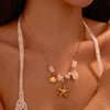Shell Starfish Geometric Fashion Stainless Steel Necklace With Electroplating