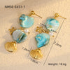 Shell Starfish Stainless Steel Tassel Pearl Pendant Earrings Jewelry Electroplating Women's Vacation Style