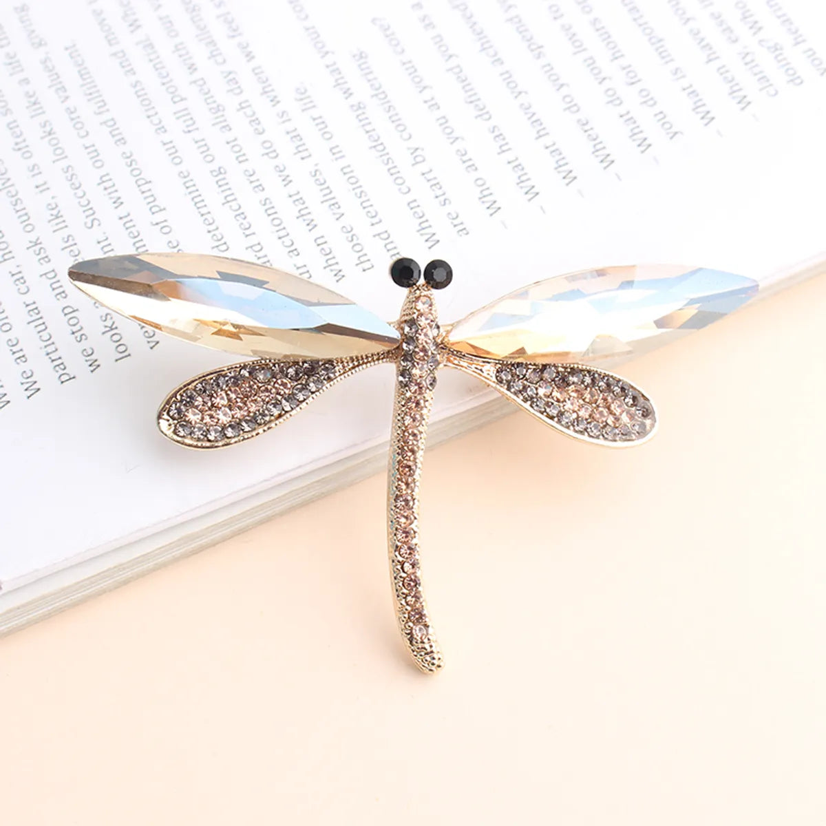 Shiny Dragonfly Alloy Inlay Zircon Women'S Brooches