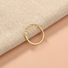 Shiny Geometric Copper Rings Inlay Zircon Copper Rings 1 Piece