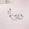 Shiny Geometric Sterling Silver Gra Plating Inlay Moissanite 18k Gold Plated Earrings