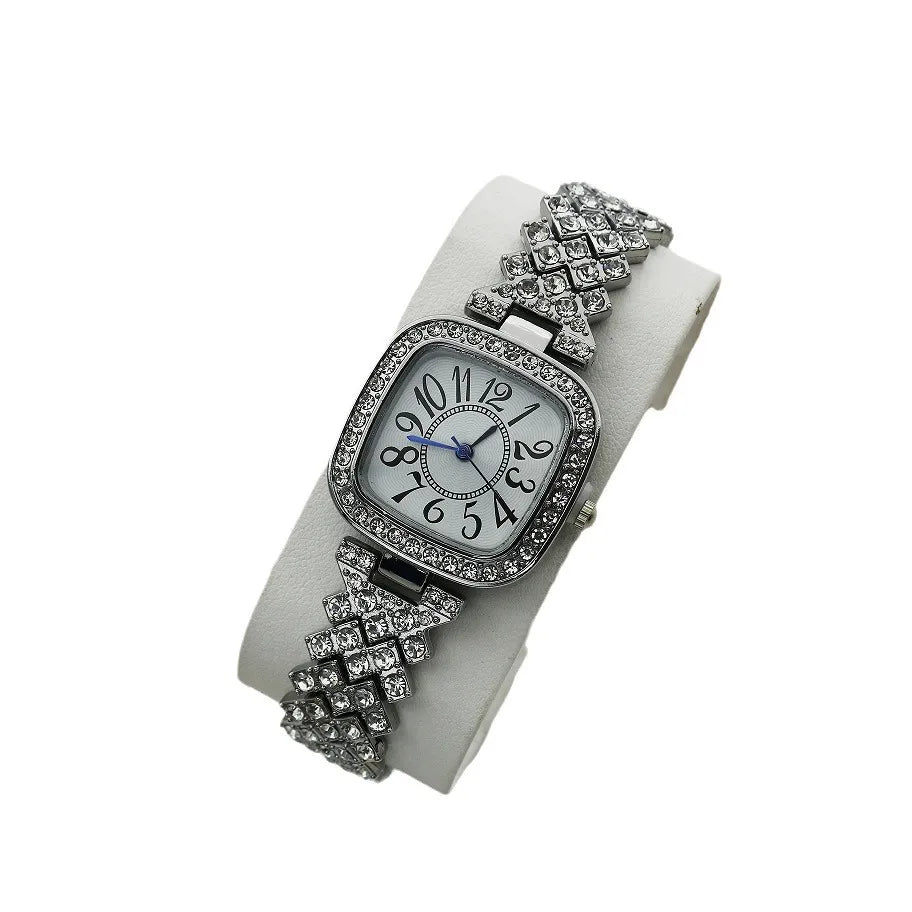 Shiny Solid Color Jewelry Buckle Quartz Women'S Watches