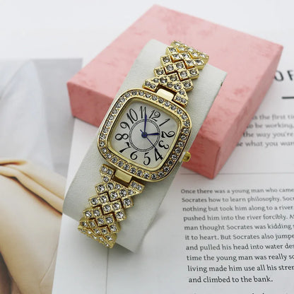 Shiny Solid Color Jewelry Buckle Quartz Women'S Watches