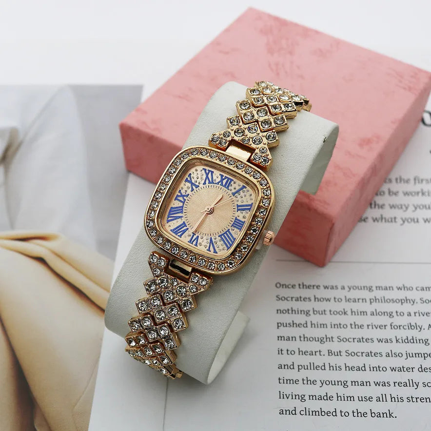 Shiny Solid Color Jewelry Buckle Quartz Women'S Watches