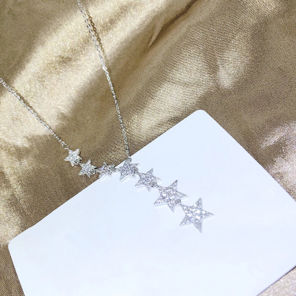 Shiny Star Copper Plating Zircon Necklace