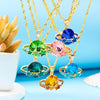 Shiny Star Planet Alloy Plating Inlay Rhinestones Women'S Pendant Necklace