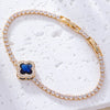 Shiny Women's Zircon Bracelet With Various Color Zircons Leaves And Geometric Patterns Sweet Style High End Design Sense Exquisite