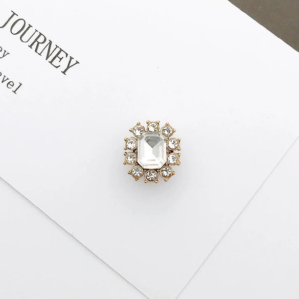 Shoe Accessories Alloy Bear Rhinestone Pearl Hanging Chain With Plants And Flowers Style Electroplating
