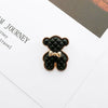 Shoe Accessories Alloy Bear Rhinestone Pearl Hanging Chain With Plants And Flowers Style Electroplating