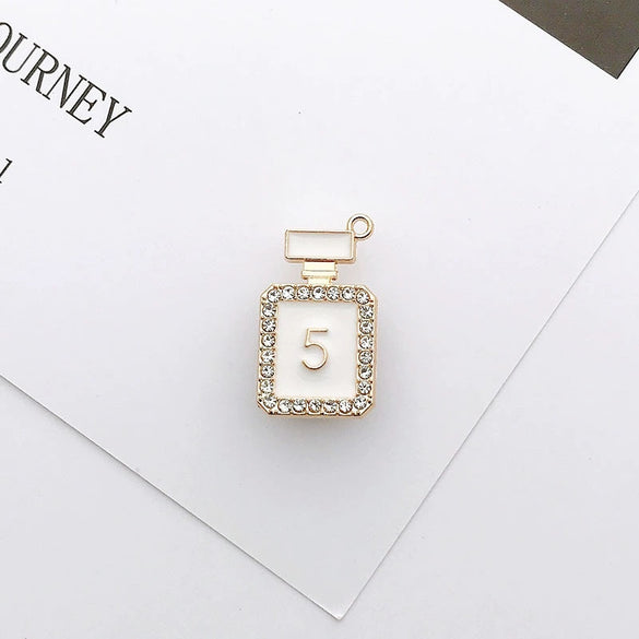 Shoe Accessories Alloy Bear Rhinestone Pearl Hanging Chain With Plants And Flowers Style Electroplating