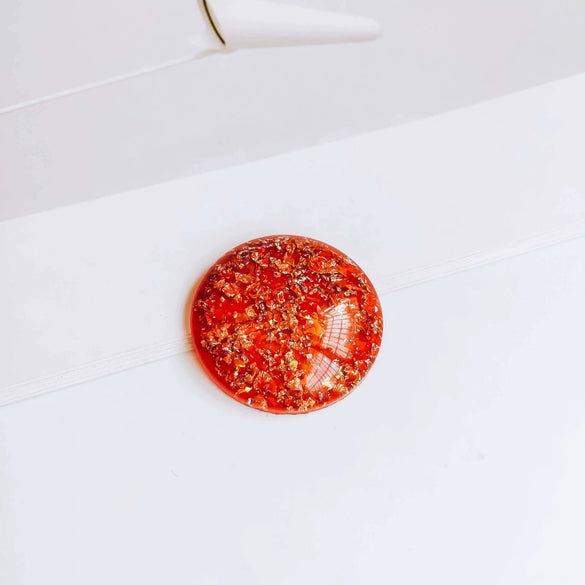 Shoe And Mobile Phone Case Accessories Acrylic Plastic Resin Round Irregular Gold Foil Glitter Dripping Oil Style