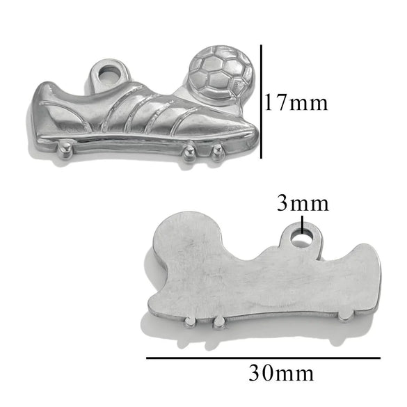 Shoes Shaped Stainless Steel Jewelry Accessories For Diy Bracelet Necklace Bag Hanging With Electroplating