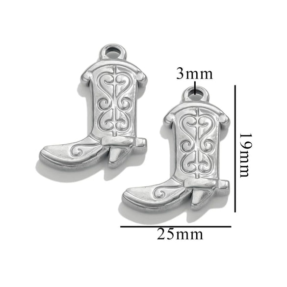 Shoes Shaped Stainless Steel Jewelry Accessories For Diy Bracelet Necklace Bag Hanging With Electroplating
