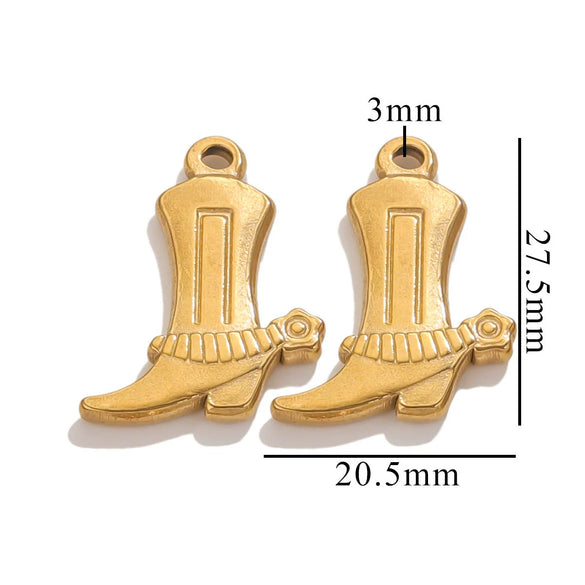 Shoes Shaped Stainless Steel Jewelry Accessories For Diy Bracelet Necklace Bag Hanging With Electroplating