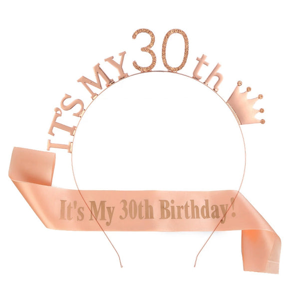 Shoulder Strap Hair Band Set And Birthday Crown Metal Semimanual Semimechanical