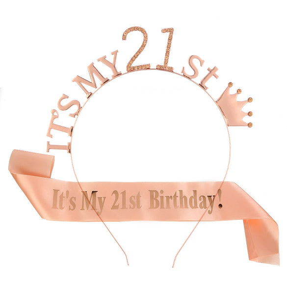 Shoulder Strap Hair Band Set And Birthday Crown Metal Semimanual Semimechanical