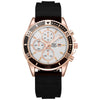 Silicone Alloy Men's Sports Quartz Watch With Round Dial And Onion Crown