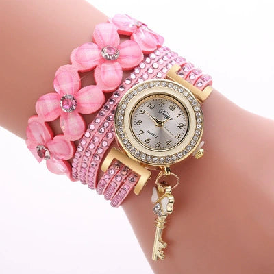 Silicone Alloy Ordinary Glass Mirror Stainless Steel Watch Round Dial Leisure Style