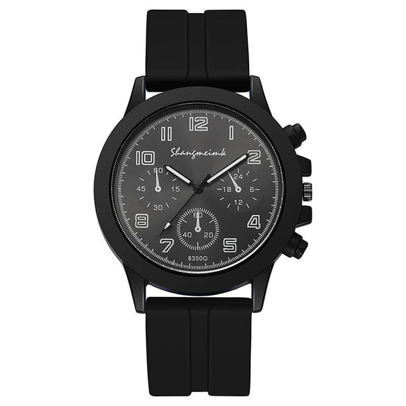 Silicone Alloy Quartz Business Watches For Men With Round Dial