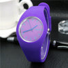 Silicone Alloy Watch Round Dial Leisure Style For Men And Women