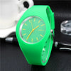 Silicone Alloy Watch Round Dial Leisure Style For Men And Women