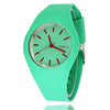 Silicone Alloy Watch Round Dial Leisure Style For Men And Women