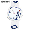 Silicone Band Square Watch For Students Waterproof Zinc Alloy Case Mineral Strengthened Glass Mirror Trendy Simple