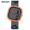 Silicone Band Square Watch For Students Waterproof Zinc Alloy Case Mineral Strengthened Glass Mirror Trendy Simple