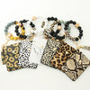Silicone Bead Card Bag Sunflower Snake Women's Handmade Geometric Bracelet Keychain Mini Wallet