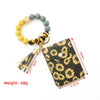 Silicone Bead Card Bag Sunflower Snake Women's Handmade Geometric Bracelet Keychain Mini Wallet