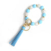 Silicone Bead Handmade Geometric Style Women's Wrist Bracelet With Tassel Pendant And Antilost Wooden Bead