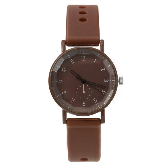 Silicone Cartoon Round Dial Female Quartz Watch