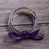 Silicone Five Layer Bracelet With Solid And Mixed Colors And Ribbon Lovely Style Jelly Bangles