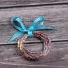 Silicone Five Layer Bracelet With Solid And Mixed Colors And Ribbon Lovely Style Jelly Bangles