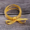 Silicone Five Layer Bracelet With Solid And Mixed Colors And Ribbon Lovely Style Jelly Bangles