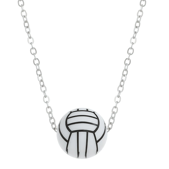 Silicone Geometric Basketball Pendant Handmade Unisex Sports Style Necklace Jewelry