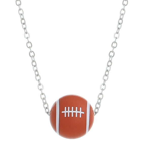 Silicone Geometric Basketball Pendant Handmade Unisex Sports Style Necklace Jewelry