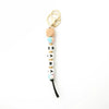 Silicone Keychain Bracelet Bag Pendant Round Wood Beads Modern And Minimalist Style