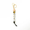Silicone Keychain Bracelet Bag Pendant Round Wood Beads Modern And Minimalist Style