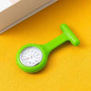 Silicone Plastic Stainless Steel Fashion Unisex Round Dial Tshaped Pocket Pin Hanging Watch