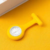 Silicone Plastic Stainless Steel Fashion Unisex Round Dial Tshaped Pocket Pin Hanging Watch