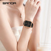 Silicone Quartz Waterproof Casual Square Dial Men's And Women's Watches With Zinc Alloy Case And Stainless Steel Clasp