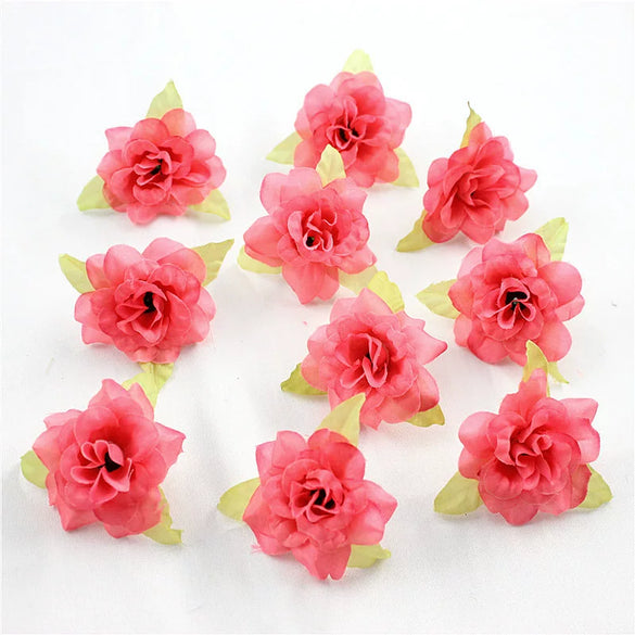 Silk Flower Handmade Small Rose Flower Head Flower Hairpin Wreath
