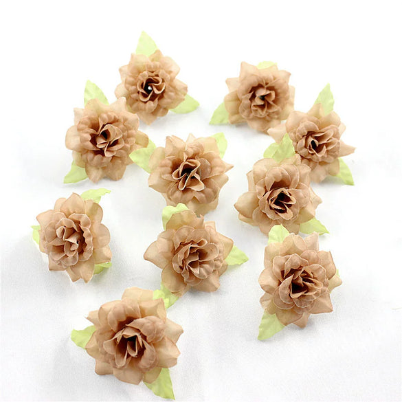 Silk Flower Handmade Small Rose Flower Head Flower Hairpin Wreath