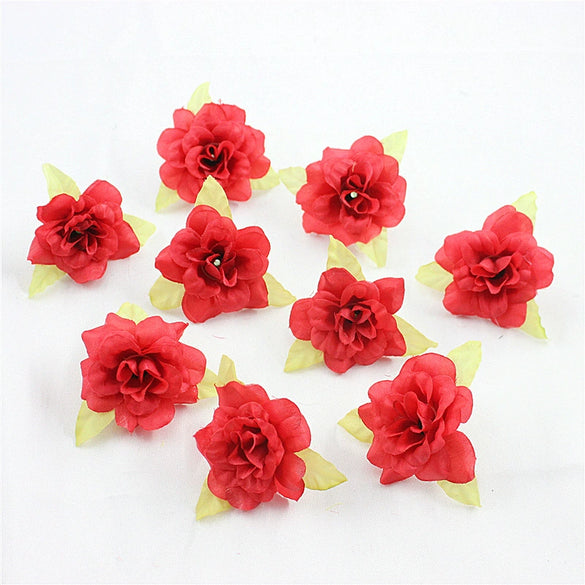 Silk Flower Handmade Small Rose Flower Head Flower Hairpin Wreath
