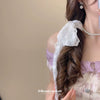 Silk Lace Embroidered Geometric Checkered Pattern Women's Hair Accessories Scarf Hair Band Headwear
