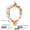 Silk Scarf Necklace Stainless Steel Titanium Steel Electroplating Fashion Minimalist Moon Pendant Women's